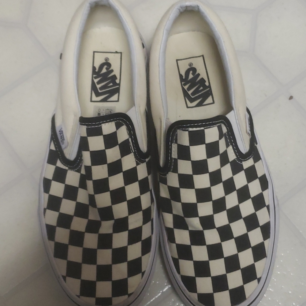 Vans CHECKERBOARD Slip On Shoes #retro #skater